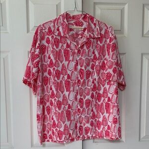 Vintage Key West Hand Print Fabrics Shirt